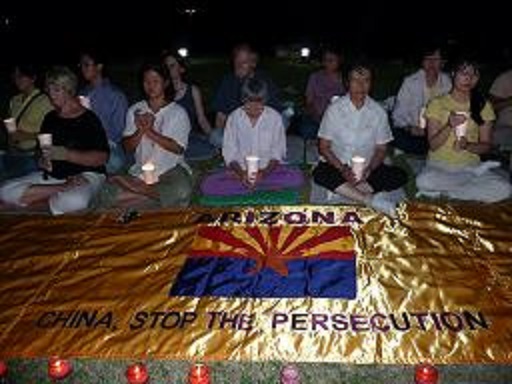 Falun Gong Tucson Candlelight Vigil 2009-8-8