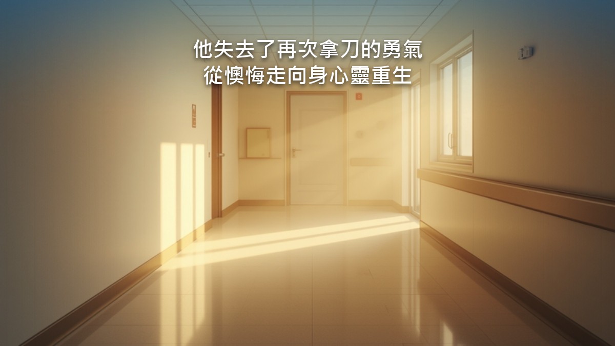 晨光裡，一雙手在水龍頭下洗淨，旁邊放著摺好的手術服，畫面裡看不到臉。