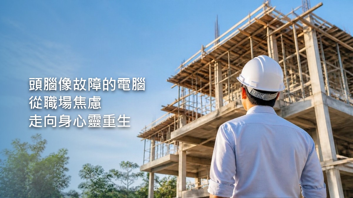明亮的早晨，一個人背對鏡頭，安靜地坐在敞開的窗邊，窗外是陽光下的綠色庭院，窗台上放著一杯茶。